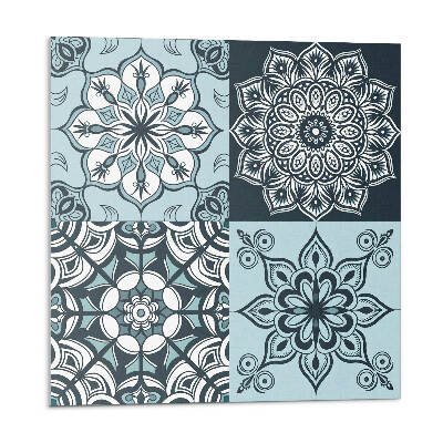 Nástěnný panel Kostkované vzory mandaly