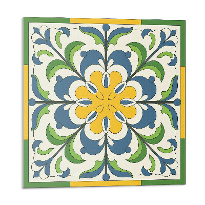 Panel na zeď Květinový vzor se zelenými listy