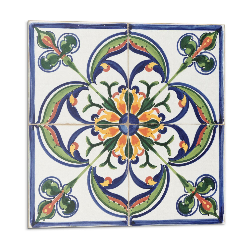 Nástěnný panel Květinový motiv na dlaždici