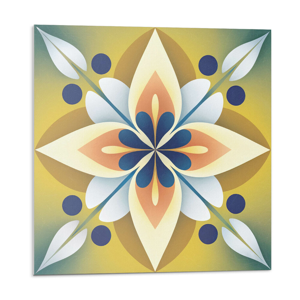 Panel na zeď Květinová mandala v uměleckém stylu