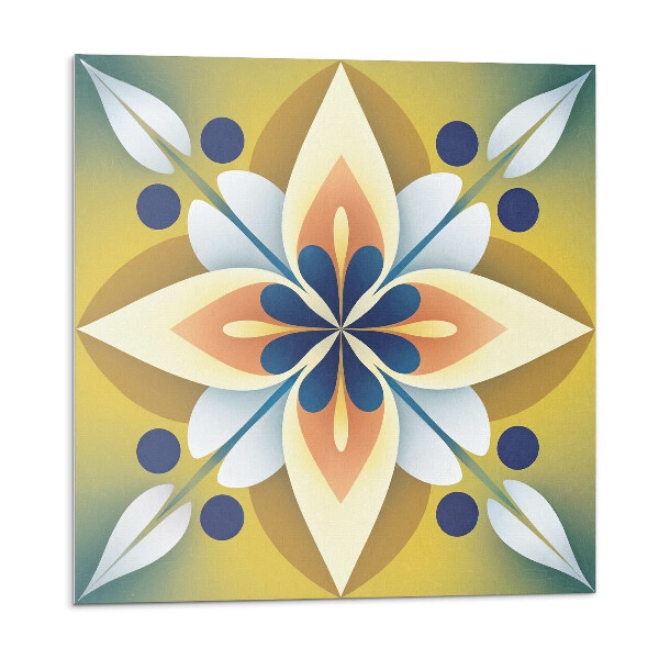 Panel na zeď Květinová mandala v uměleckém stylu