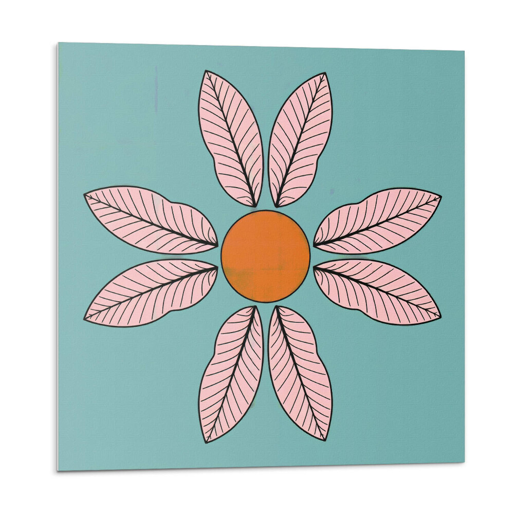 Panel na zeď Květinové vzory s listy a sluncem