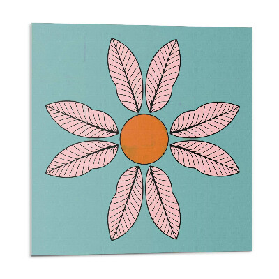 Panel na zeď Květinové vzory s listy a sluncem