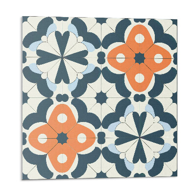 Obkladový panel Květinový motiv v dlaždicích