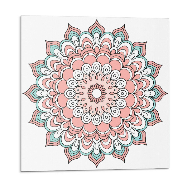 Panel na zeď Květinová mandala v barvách přírody