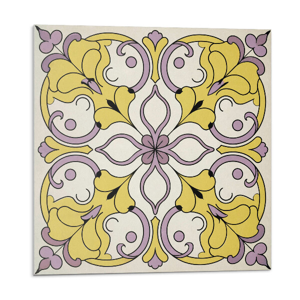 Nástěnný panel Květinový motiv s ornamenty