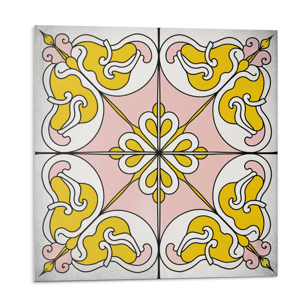 Obkladový panel Květinový motiv v dlaždicích