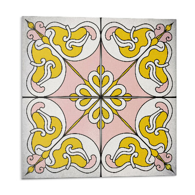 Obkladový panel Květinový motiv v dlaždicích