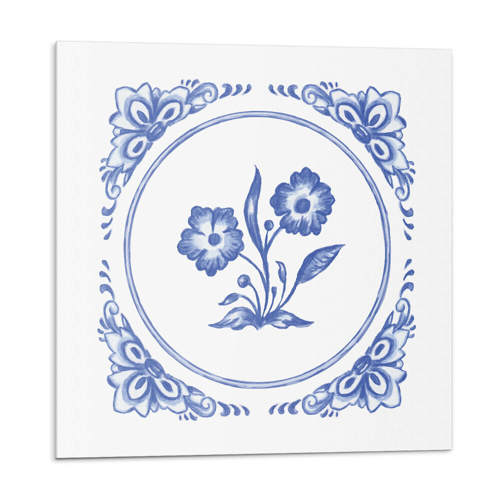 Panel na zeď Květinový motiv v kruhu