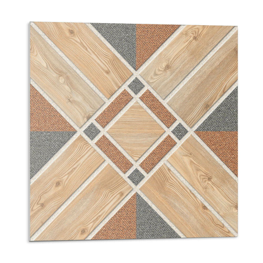 Nástěnný panel Geometrický vzor s přírodním dřevem