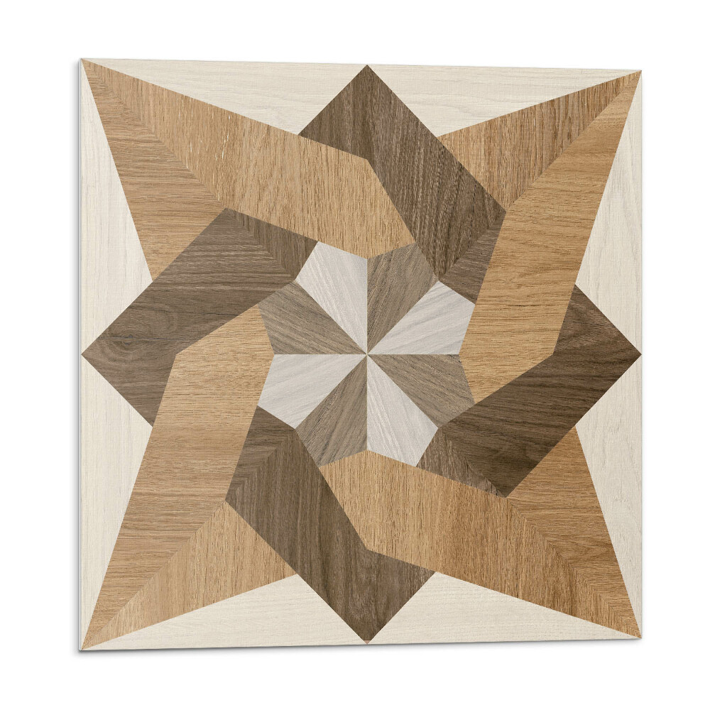 Obkladový panel Polygonová mozaika vyrobená ze dřeva