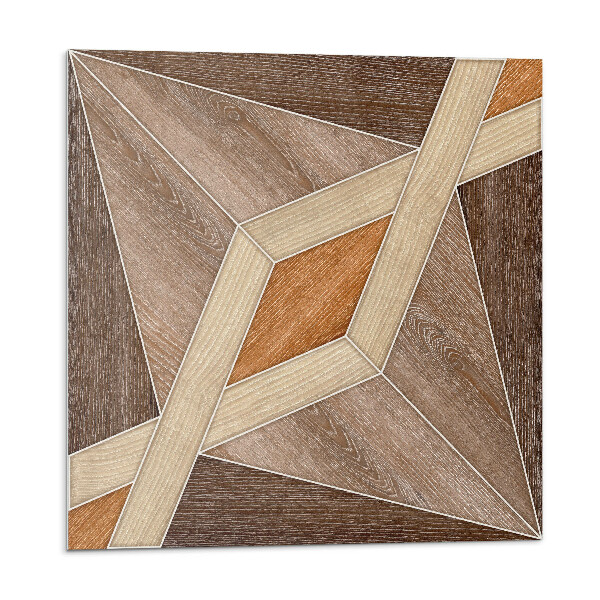 Panel na zeď Geometrický vzor z přírodního dřeva