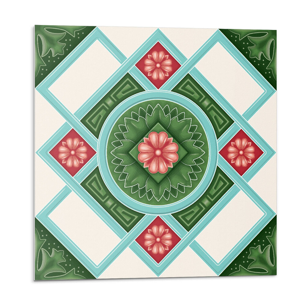 Panel na zeď Květinový motiv v kosočtverečném uspořádání