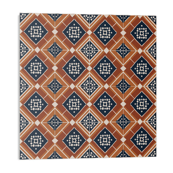 Nástěnný panel Geometrie v odstínech hnědé a bílé