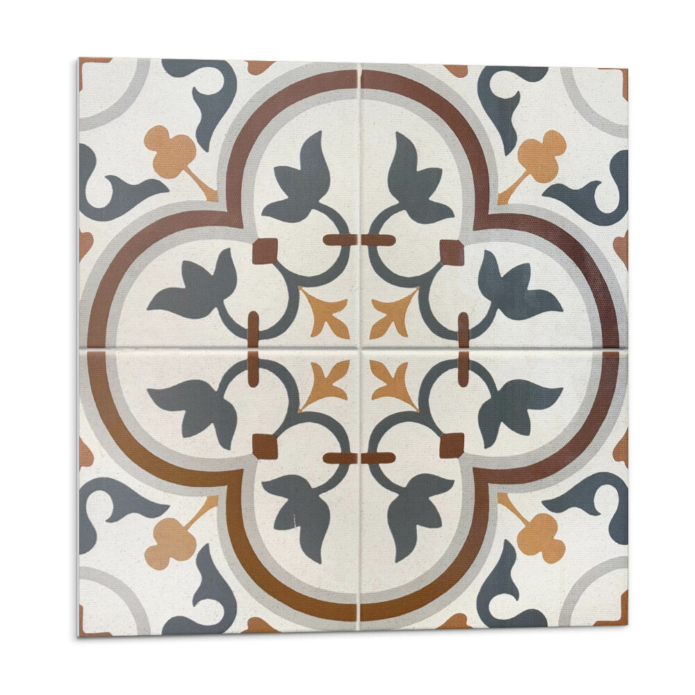 Panel na zeď Květinový vzor v kostkovaném vzoru