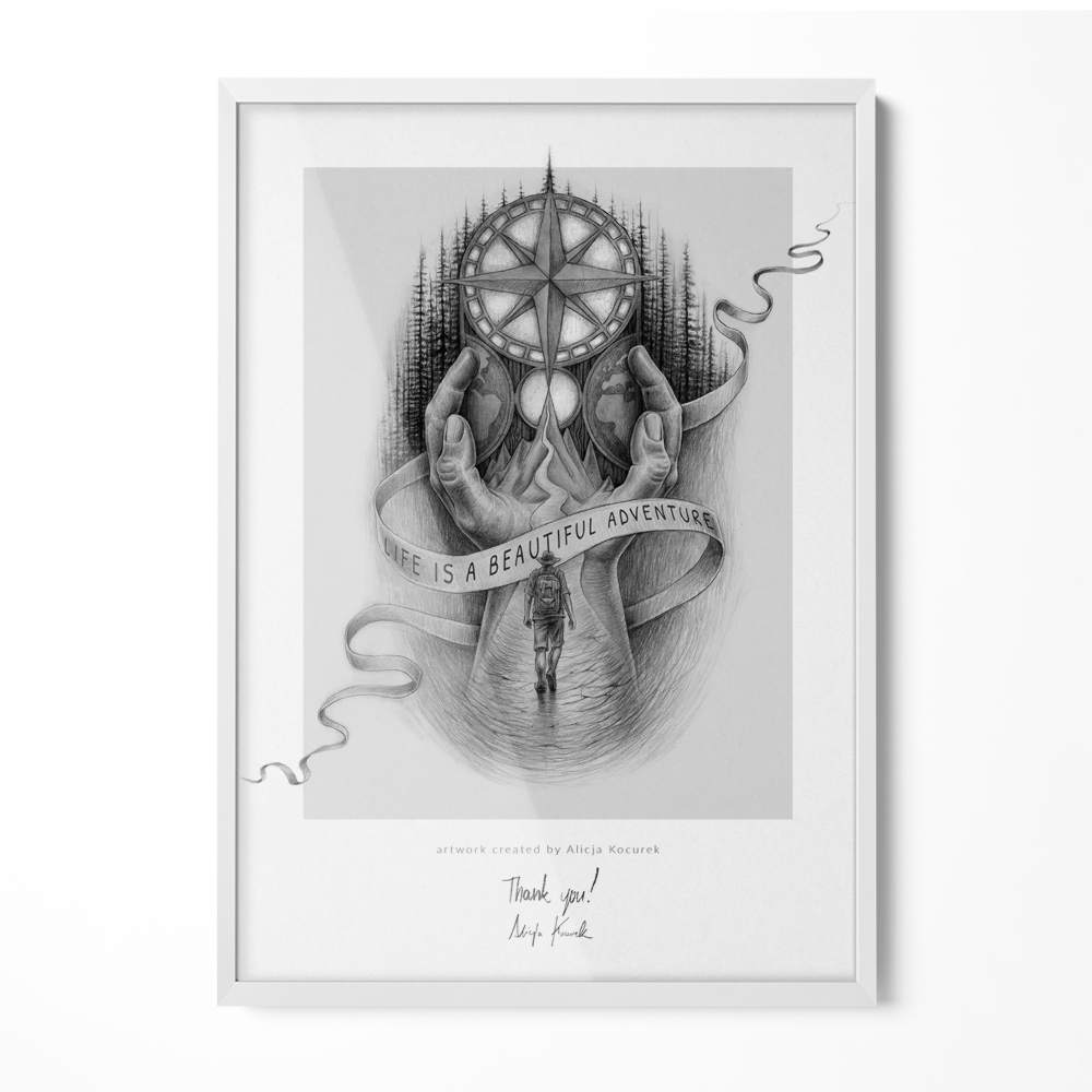 Bílý závěsný fotorámeček 50x70 cm