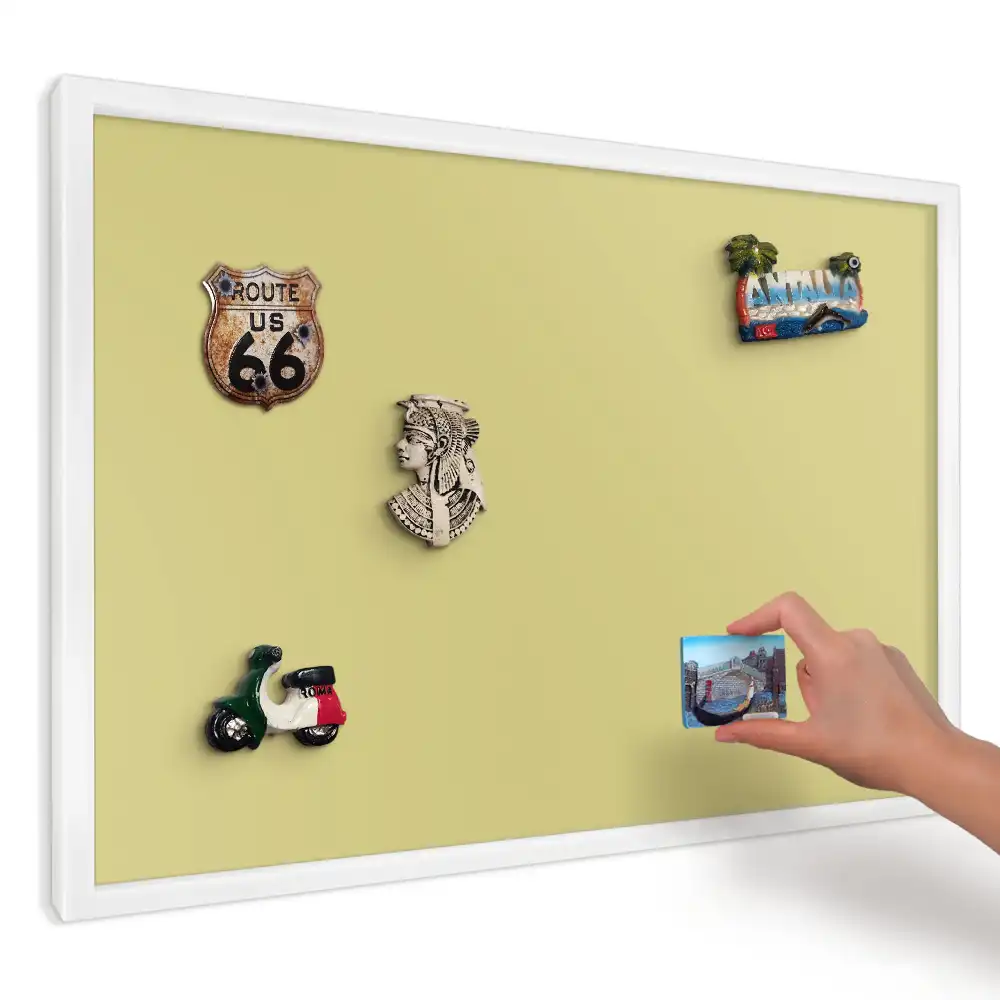 Magnetická tabule do kuchyně intenzivní minimalistická žlutá