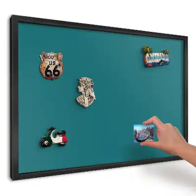 Moderní magnetická kuchyňská tabule v geometrickém tyrkysovém designu
