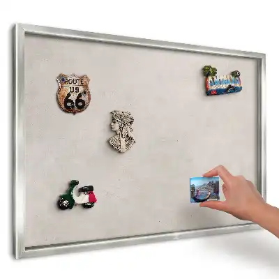 Magnetická tabule na zeď v šedé barvě s jemnou texturou