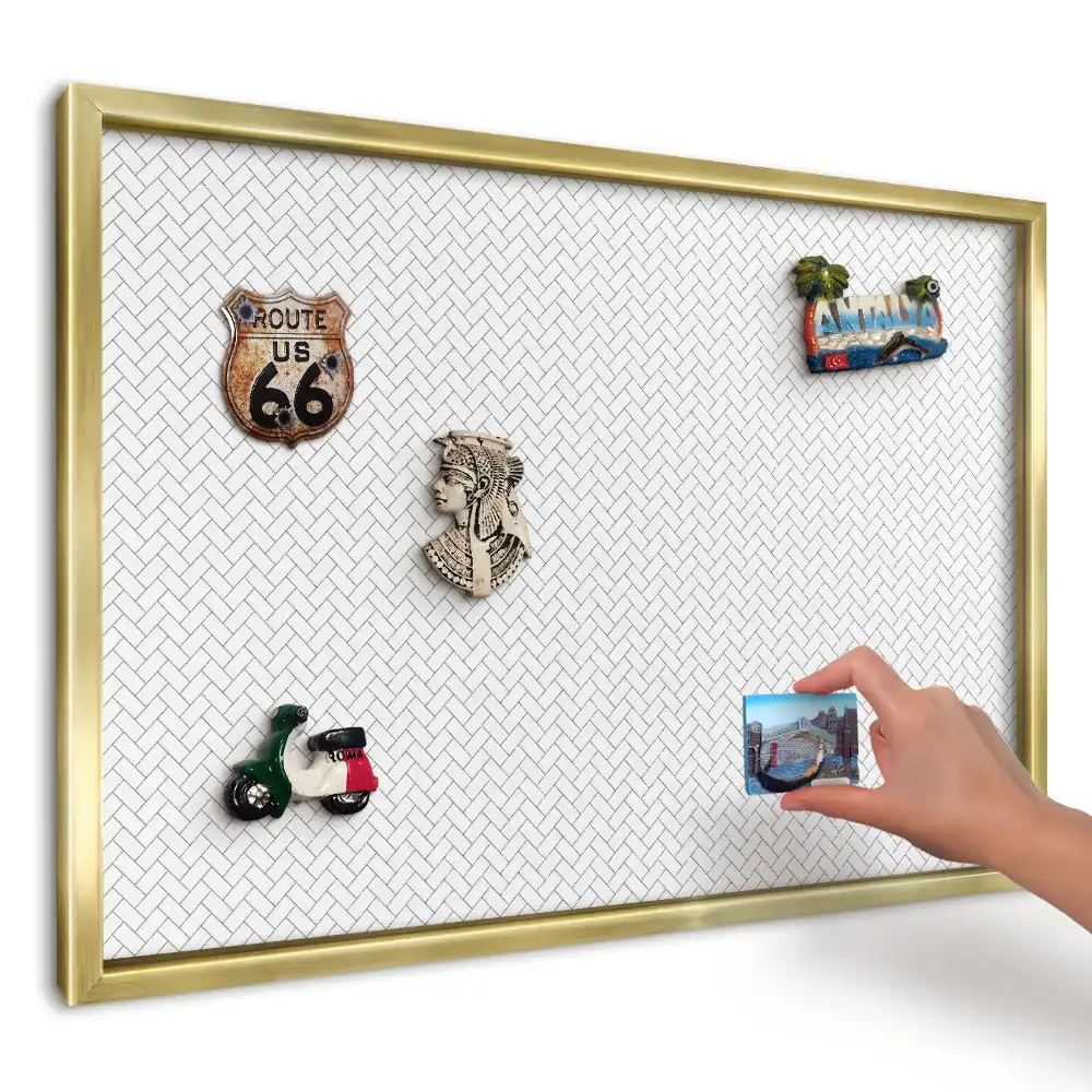 Magnetická nástěnka s minimalistickým rybím vzorem