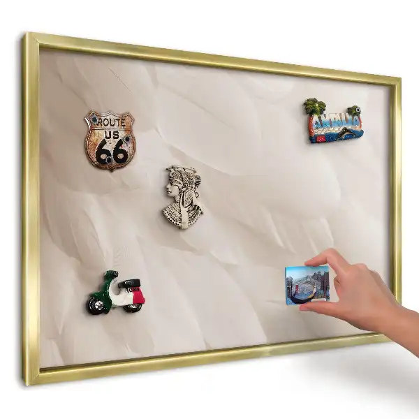 Magnetická tabule Krémová peří elegance