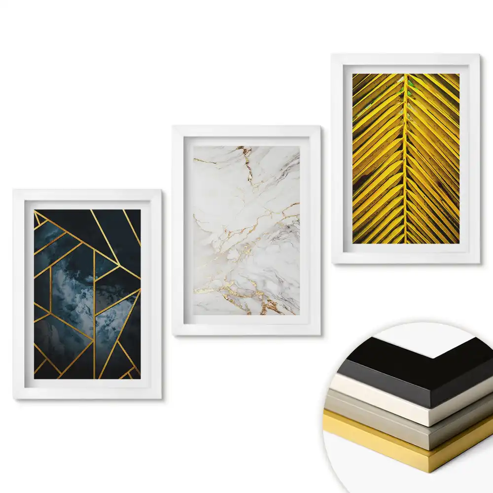 Sada obrazů do obývacího pokoje v moderním elegantním stylu