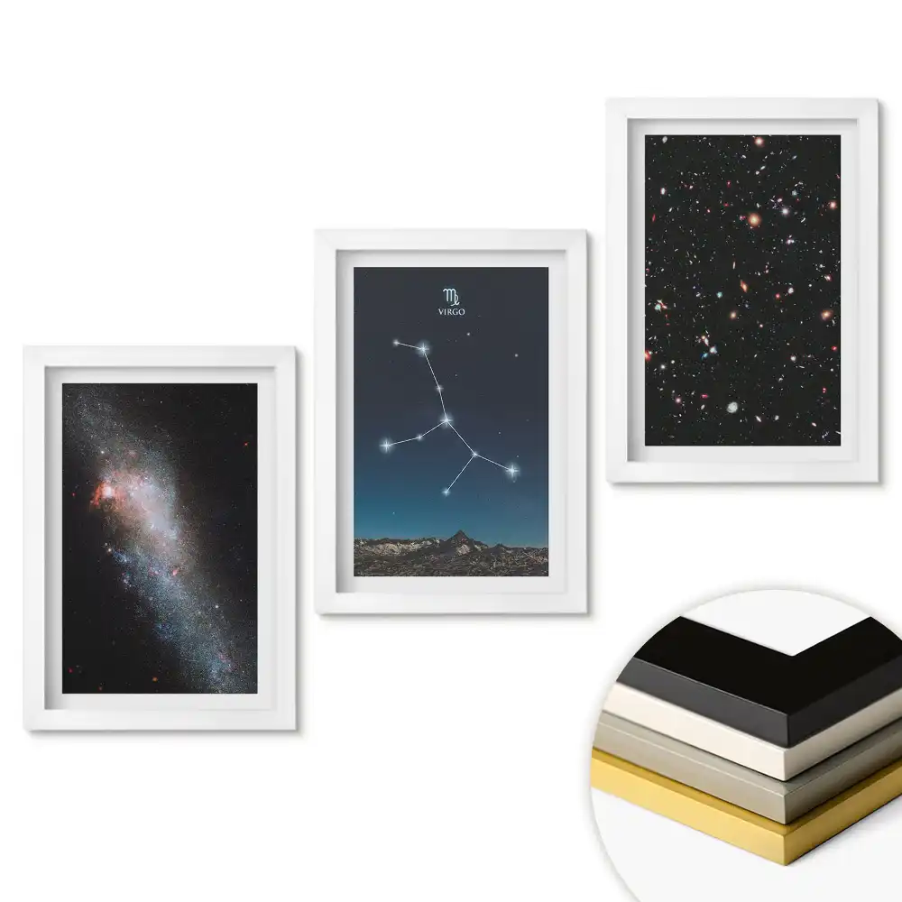 Triptych v rámu Kosmická krása ve třech částech