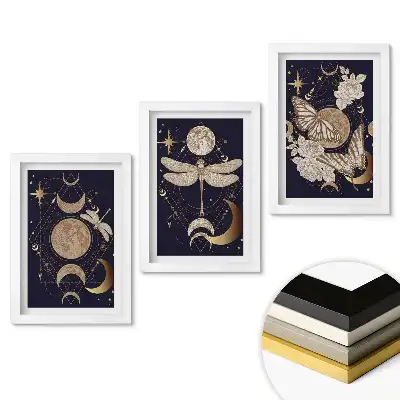 Triptych v rámu Kosmické motivy v harmonii s přírodou