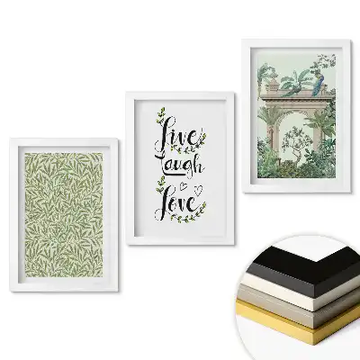 Triptych v rámu Inspirace rostlinami v interiérové ​​dekoraci