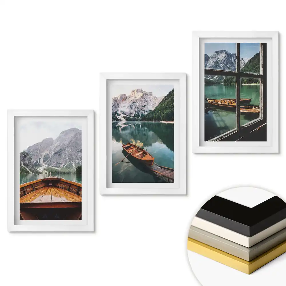 Triptych v rámu Klid u vody a hor