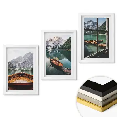 Triptych v rámu Klid u vody a hor