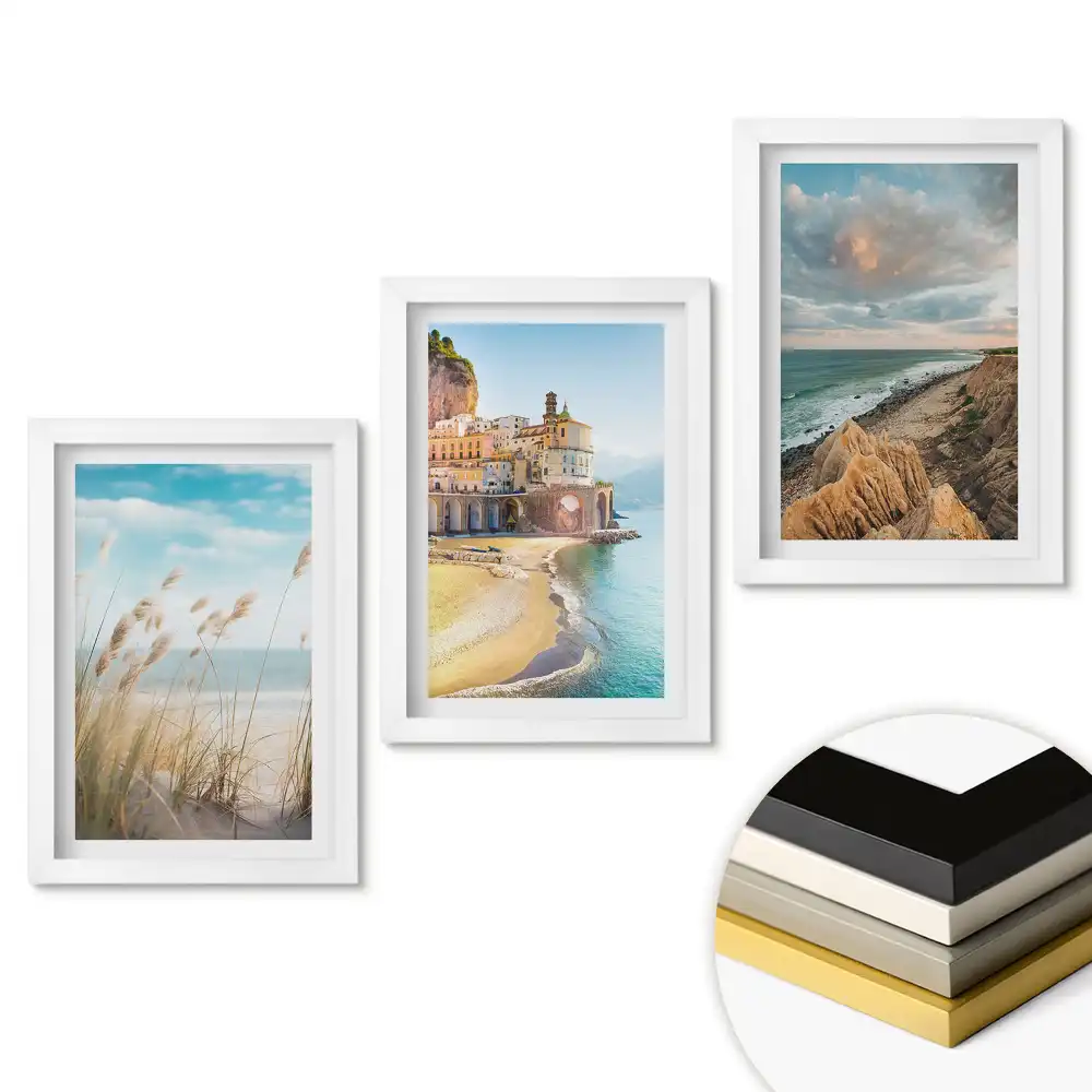 Triptych v rámu Malebné výhledy z různých míst