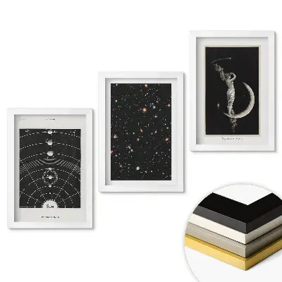 Set obrazů do obýváku Kosmické inspirace a tajemství vesmíru