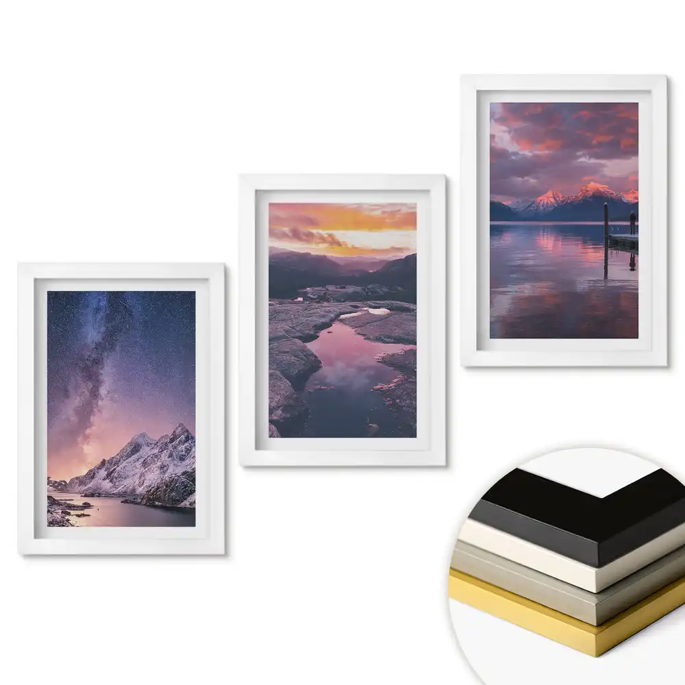 Triptych v rámu Ohromující přírodní krajiny