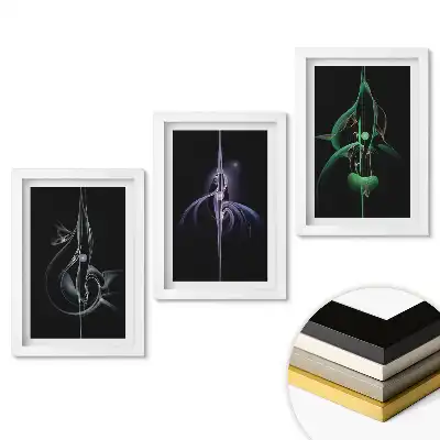 Triptych v rámu Hudební abstrakce ve tmě