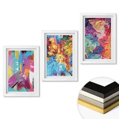 Triptych v rámu Barevné exploze abstraktního umění