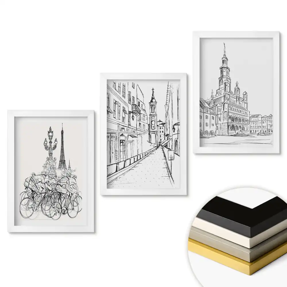 Triptych v rámu Města v řadě, minimalistické umění