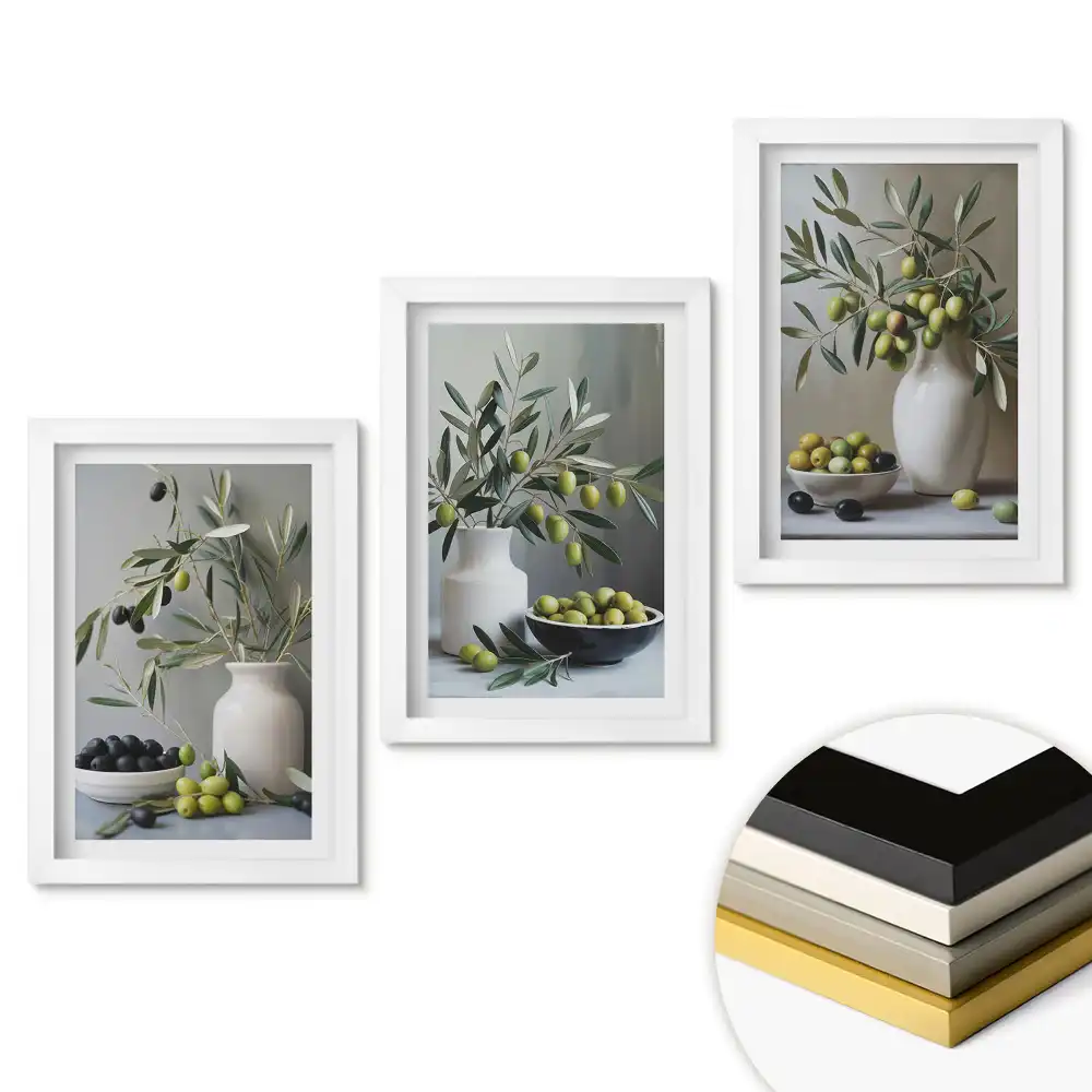 Triptych v rámu Olivy v elegantních pokrmech