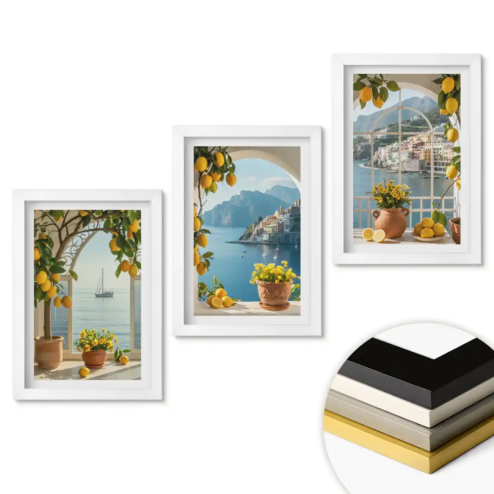 Triptych v rámu Výhledy na limonádu z přímořského ráje