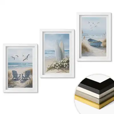 Triptych v rámu Klidné pláže a mořské dobrodružství