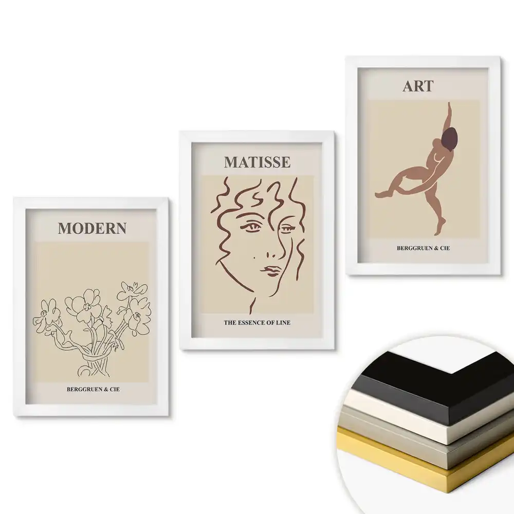Triptych v rámu Moderní inspirace v abstraktním umění