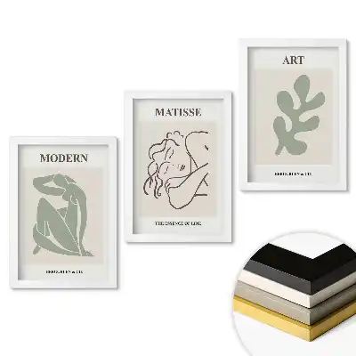 Triptych v rámu s motivem moderního umění