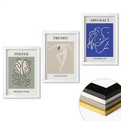 Triptych v rámu Moderní interiérová grafika