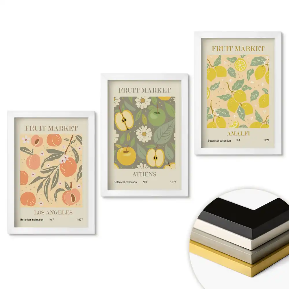 Set obrazů do obýváku Ovocný trh: Botanická sbírka 1977