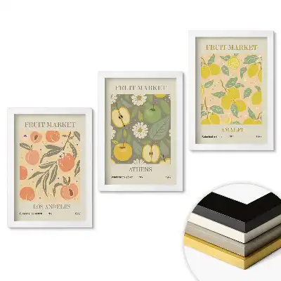 Set obrazů do obýváku Ovocný trh: Botanická sbírka 1977
