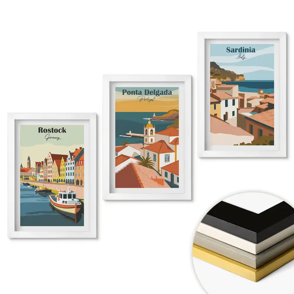 Triptych v rámu Cestování malebnými evropskými městy