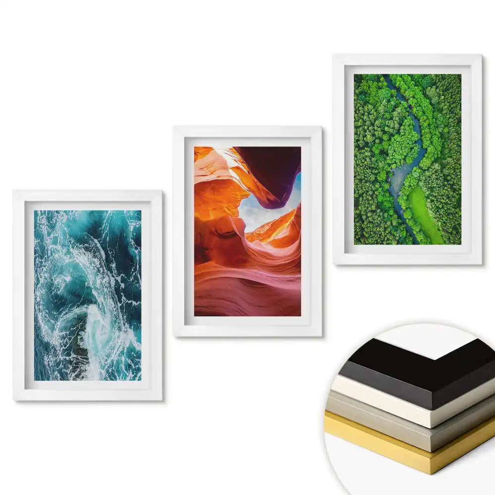 Triptych v rámu Příroda ve třech odstínech krásy