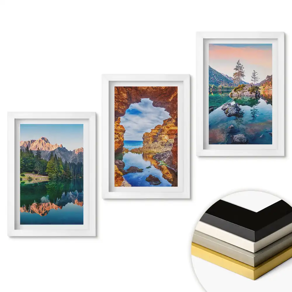 Triptych v rámu Malebné krajiny přírody