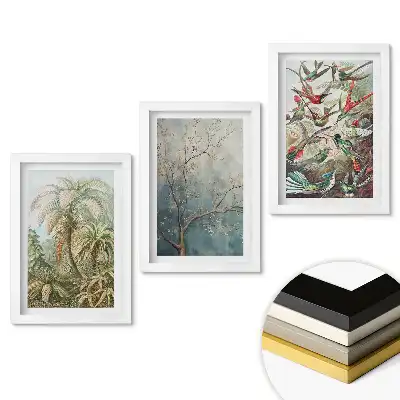 Triptych v rámu Exotické krajiny v uměleckém pojetí