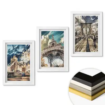 Sada obrazů do obývacího pokoje Architektonické ikony celého světa